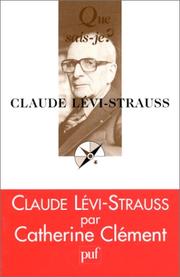 Cover of: Claude Lévi-Strauss