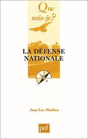 Cover of: La défense nationale