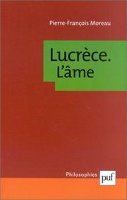 Cover of: Lucrèce : L'Âme