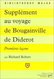 Cover of: Supplément au voyage de Bougainville de Diderot : Premières leçons