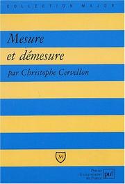 Cover of: Mesure et démesure by Christophe Cervellon, Major