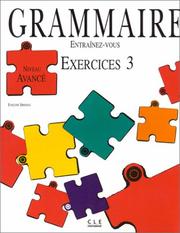 Cover of: Grammaire Entrainez Vous Niveau Superieur