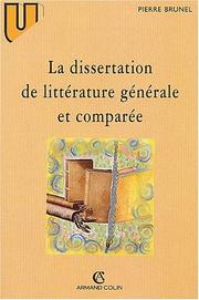 Cover of: La Dissertation de littérature générale et comparée