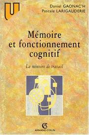 Cover of: Mémoire et fonctionnement cognitif
