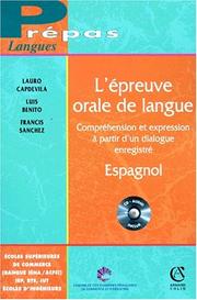 Cover of: L'Epreuve orale de langue by Benito