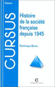 Cover of: Historie De La Societe Francaise Depuis 1945