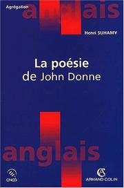 Cover of: La poesie de john donne by Henri Suhamy