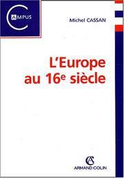 Cover of: L'europe au 16eme siecle