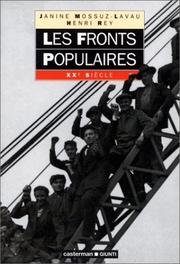 Les Fronts populaires by Janine Mossuz-Lavau, Henri Rey