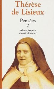 Cover of: Pensées by Saint Thérèse de Lisieux, Conrad De Meester