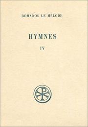 Cover of: Hymnes, tome 4 by Saint Romanus Melodus