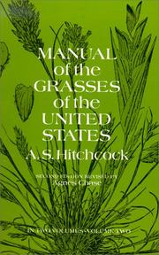Cover of: Manual of the grasses of the United States. by A. S. Hitchcock