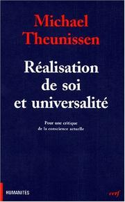 Cover of: Réalisation de soi et universalité