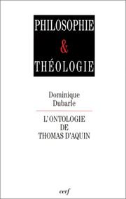 Cover of: L'ontologie de Thomas d'Aquin