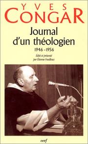 Cover of: Journaux d'un théologien, 1946-1956
