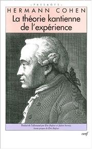 Cover of: La théorie kantienne de l'expérience