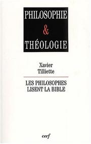 Cover of: Les philosophes lisent la bible