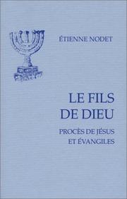 Cover of: Fils de dieu  by Etienne Nodet