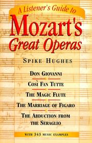Cover of: A Listener's Guide to Mozart's Great Operas