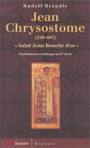 Cover of: Jean Chrysostome  by Rudolf Brändle, Gilles Dorival, Charles Chauvin