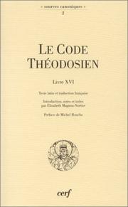 Cover of: Le Code de théodosien  by 