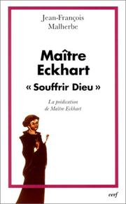 Cover of: Maître Eckhart : "Souffrir Dieu"