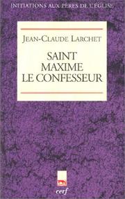 Cover of: Saint Maxime le Confesseur