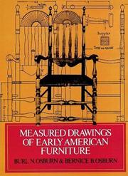 Cover of: Measured drawings of early American furniture by Burl Neff Osburn
