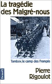 Cover of: La tragédie des Malgré-nous