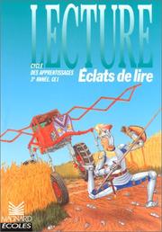 Cover of: Lecture. Cycle des apprentissages, 3e année, CE1