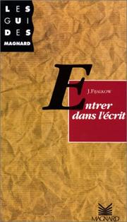 Cover of: Entrer dans l'écrit
