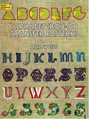 Alphabet Iron-On Transfer Patterns by R. Weiss