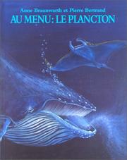 Cover of: Au menu : le plancton