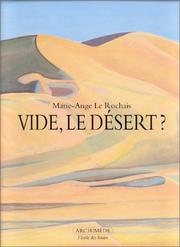 Cover of: Vide, le désert? by Marie-Ange Le Rochais
