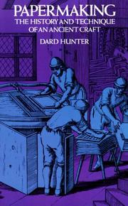 Cover of: Papermaking by Dard Hunter