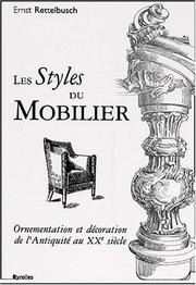 Cover of: Les styles du mobilier