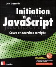 Cover of: Initiation à JavaScript