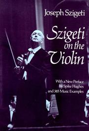 Cover of: Szigeti on the violin