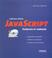 Cover of: JavaScript 