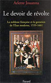 Cover of: Le devoir de révolte