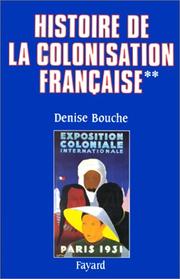Histoire de la colonisation française by Pierre Pluchon, Denise Bouche
