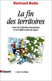 Cover of: La fin des territoires