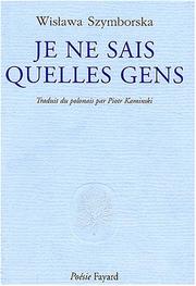 Cover of: Je ne sais quelles gens