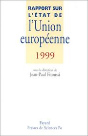 Cover of: Rapport sur l'état de l'Union européenne 1999