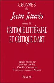 Cover of: Oeuvres, tome 16  by Jean Jaurès