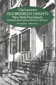 Cover of: Old Brooklyn Heights by Clay Lancaster, Edmund V. Gillon