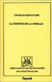 Cover of: Science de la morale