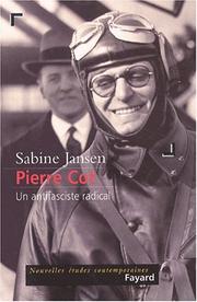Cover of: Pierre Cot  by Sabine Jansen