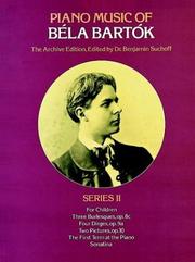 Cover of: Piano Music of Bela Bartok, Series II by Béla Bartók