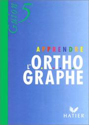Cover of: Orth : Livre de l'élève, 5e